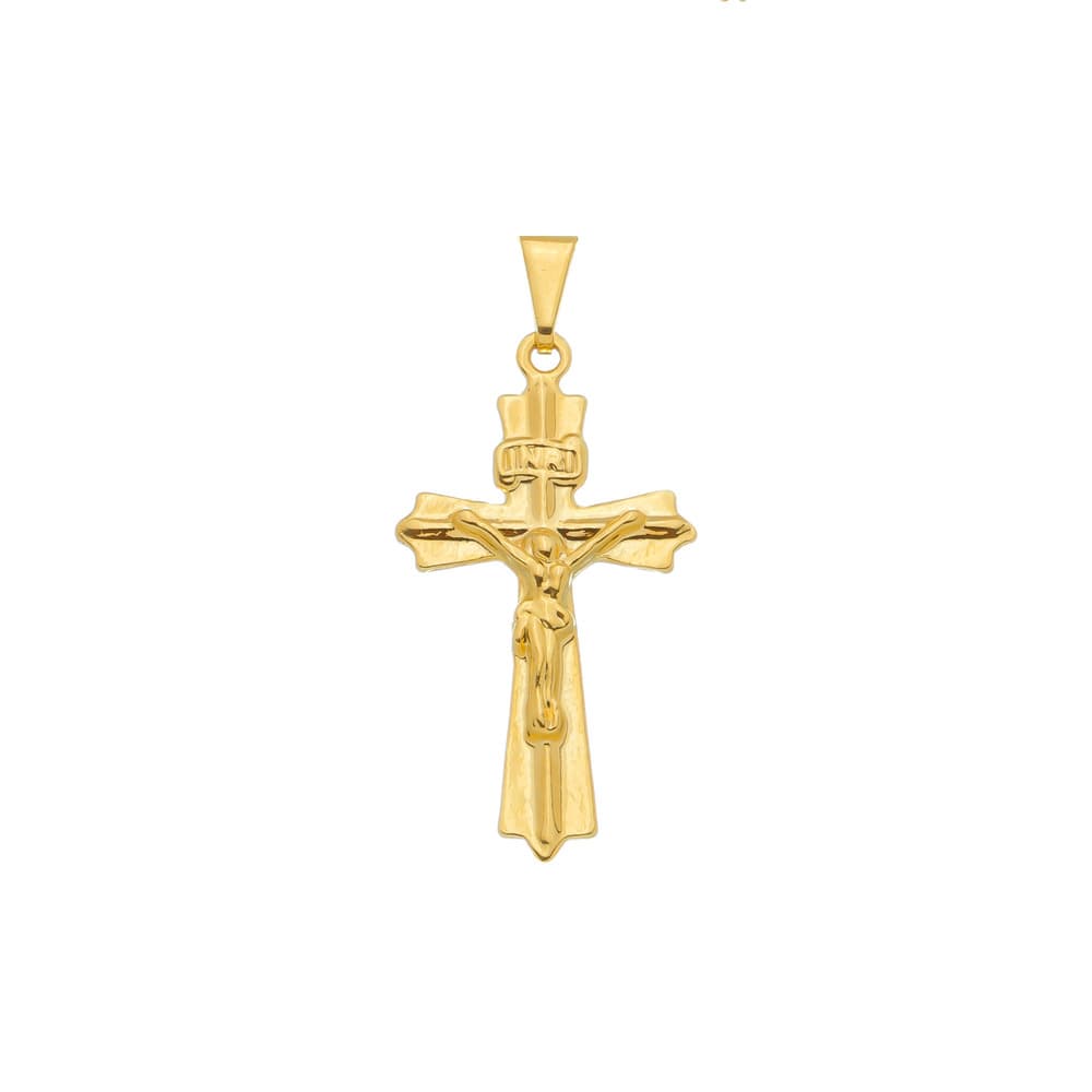 Pingente Dourado Crucifixo