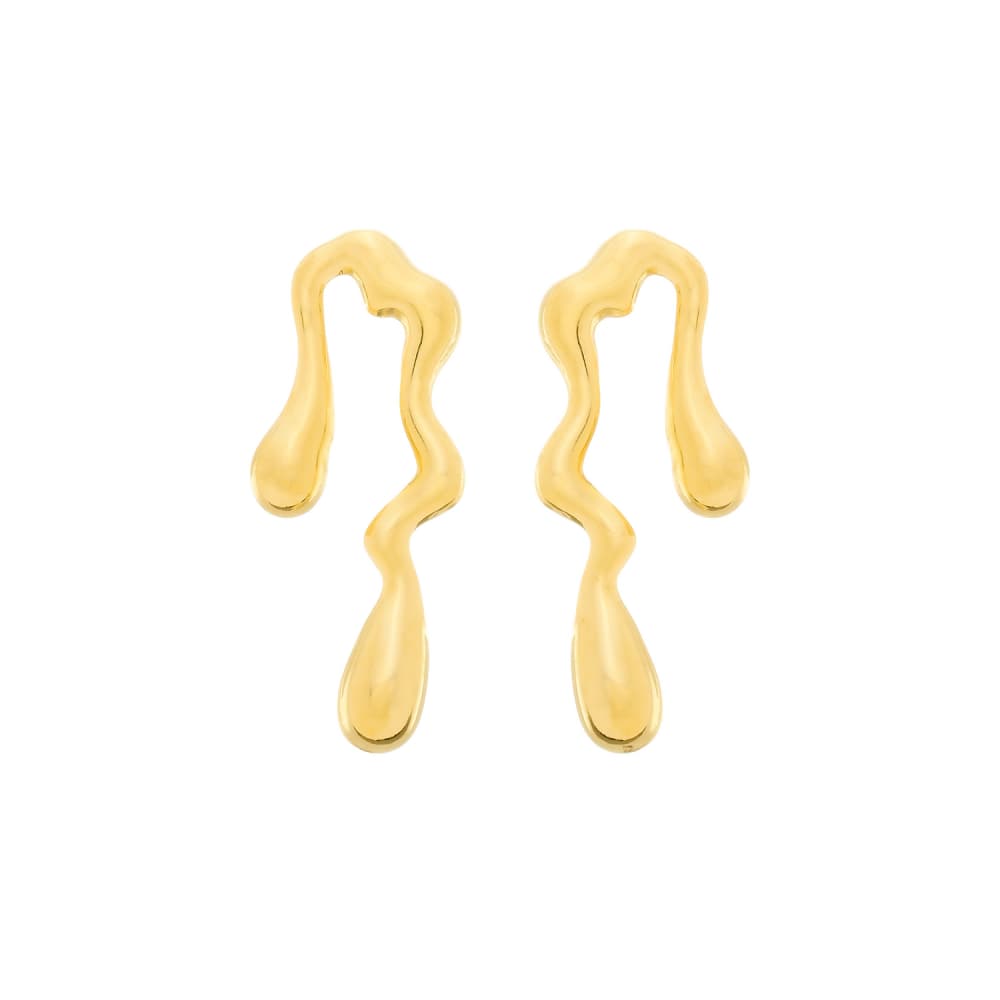 Brinco Dourado Orgânico de Gota