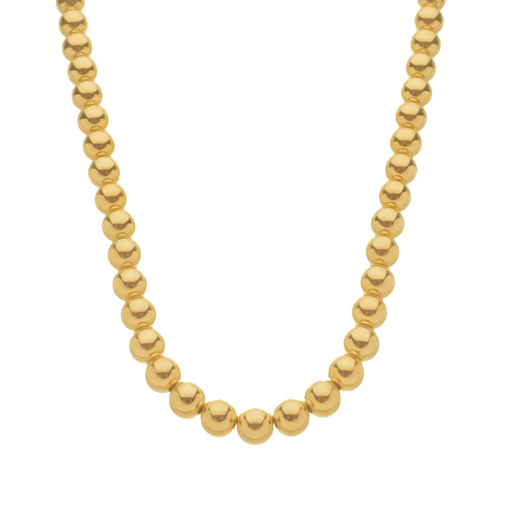 Colar Dourado de Bolas Médias
